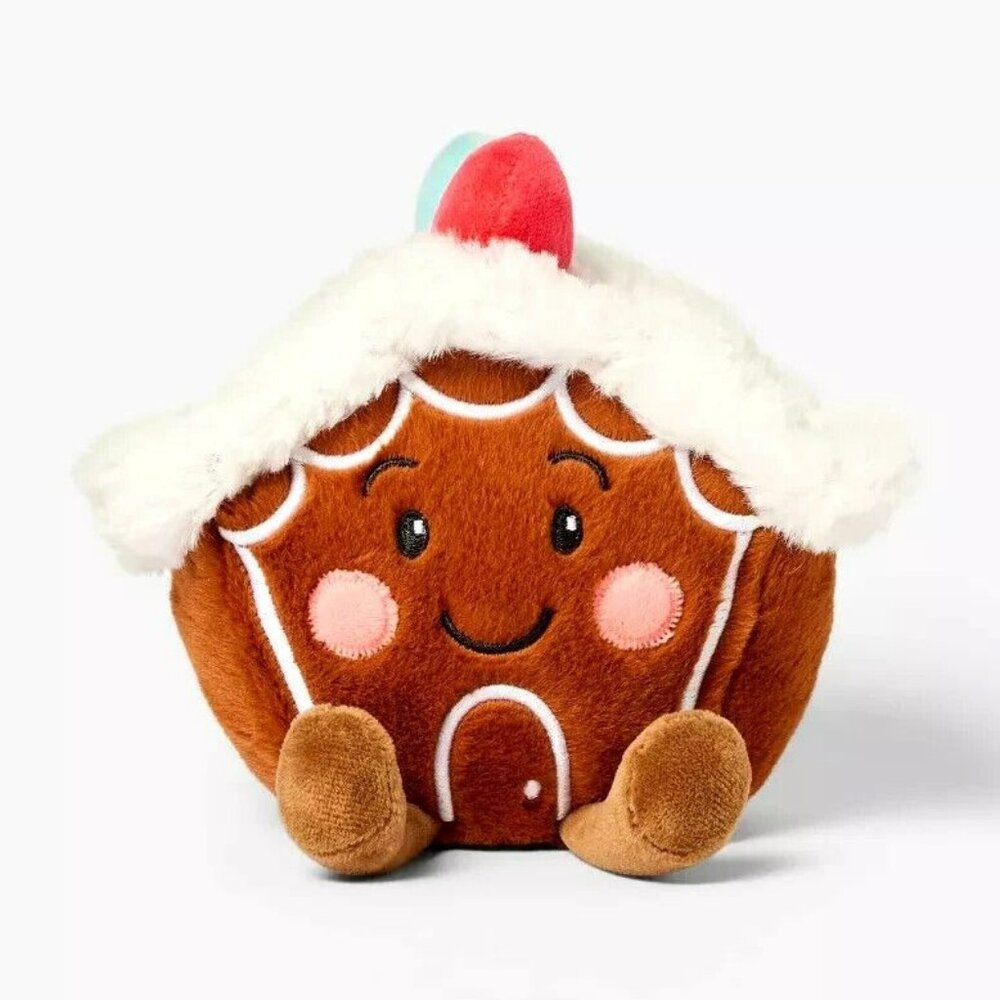 Gigglescape 6" Gingerbread House Soft Plush Toy Brown